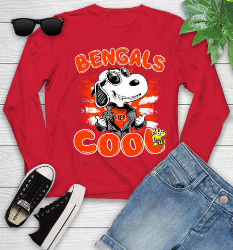 NFL Football Cincinnati Bengals Cool Snoopy Shirt Youth Long Sleeve 10