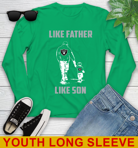 Oakland Raiders NFL Football Like Father Like Son Sports Youth Long Sleeve 7
