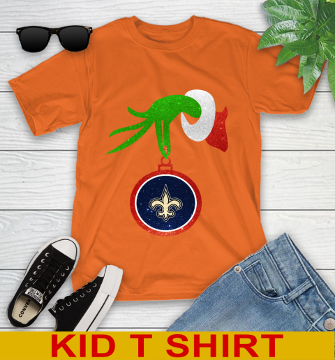 New Orleans Saints Grinch Merry Christmas NFL Football Youth T-Shirt 7