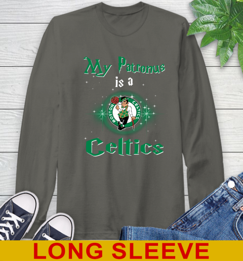 NBA Basketball Harry Potter My Patronus Is A Boston Celtics Long Sleeve T-Shirt 10