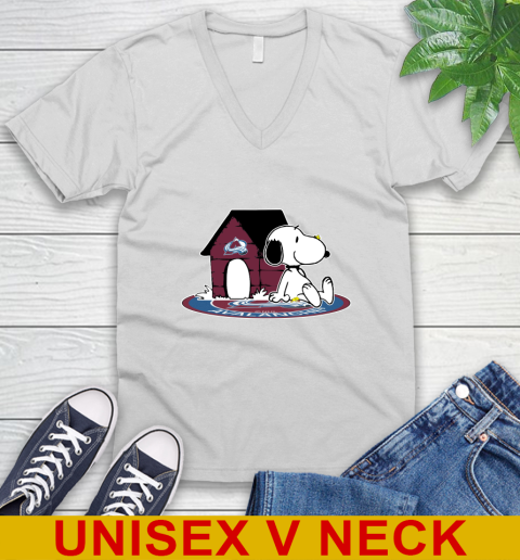 NHL Hockey Colorado Avalanche Snoopy The Peanuts Movie Shirt V-Neck T-Shirt