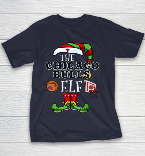 Chicago Bulls Christmas ELF Funny NBA Youth T-Shirt 2