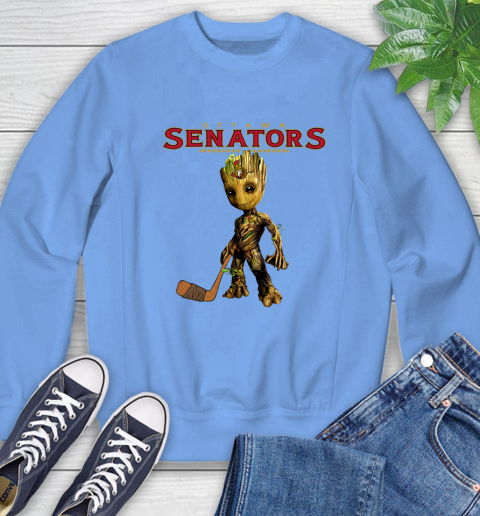 Ottawa Senators NHL Hockey Groot Marvel Guardians Of The Galaxy Sweatshirt 11