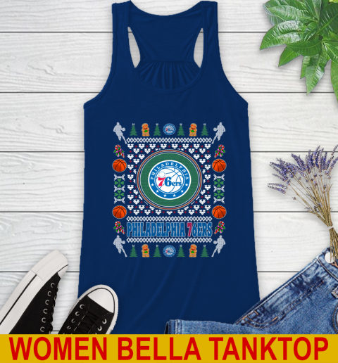 Philadelphia 76ers Merry Christmas NBA Basketball Loyal Fan Racerback Tank 7