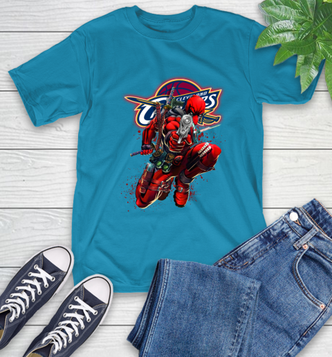 NBA Deadpool Marvel Comics Sports Basketball Cleveland Cavaliers T-Shirt 8