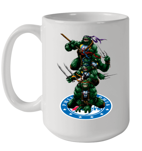 NBA Basketball Philadelphia 76ers Teenage Mutant Ninja Turtles Shirt Ceramic Mug 15oz