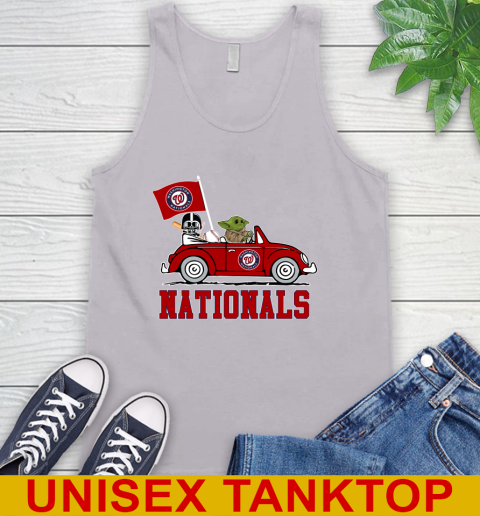 MLB Baseball Washington Nationals Darth Vader Baby Yoda Driving Star Wars Shirt Tank Top 4