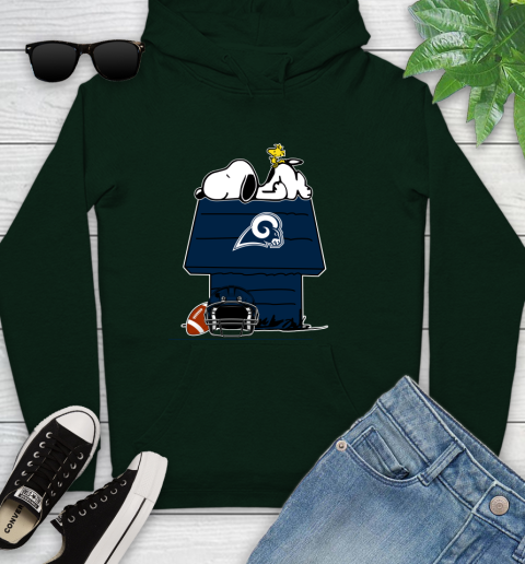 Los Angeles Rams NFL Football Snoopy Woodstock The Peanuts Movie Youth Hoodie 13