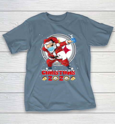 Pittsburgh Steelers Funny Santa Claus Dabbing Christmas 2020 NFL T-Shirt 6