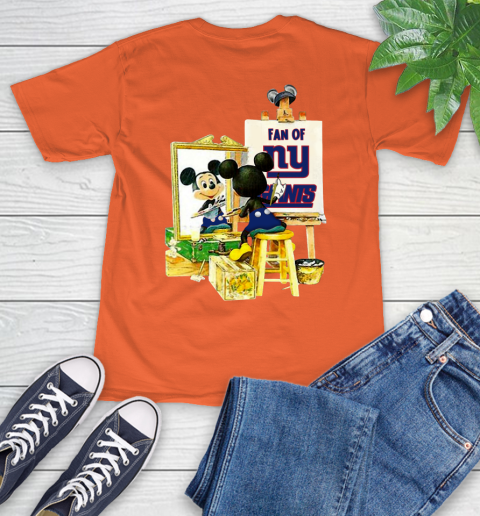 NFL Football New York Giants Mickey Drawing Shirt 4