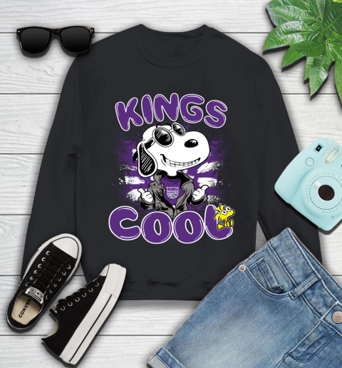 NBA Basketball Sacramento Kings Cool Snoopy Shirt Youth Sweatshirt