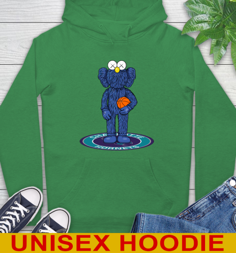 NBA Basketball Charlotte Hornets Kaws Bff Blue Figure Shirt Hoodie 8