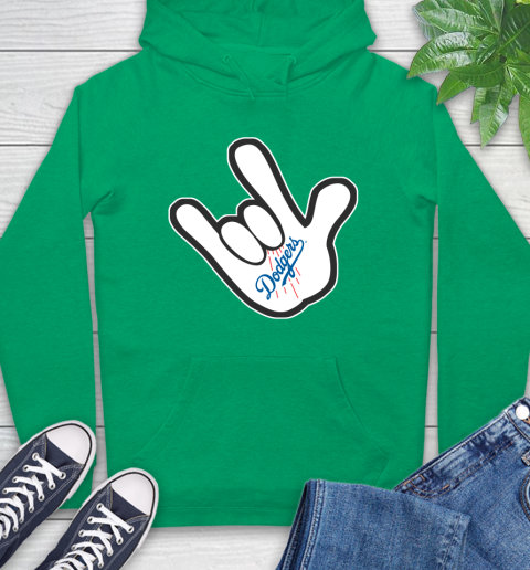 Los Angeles Dodgers MLB Baseball Mickey Rock Hand Disney Hoodie 8