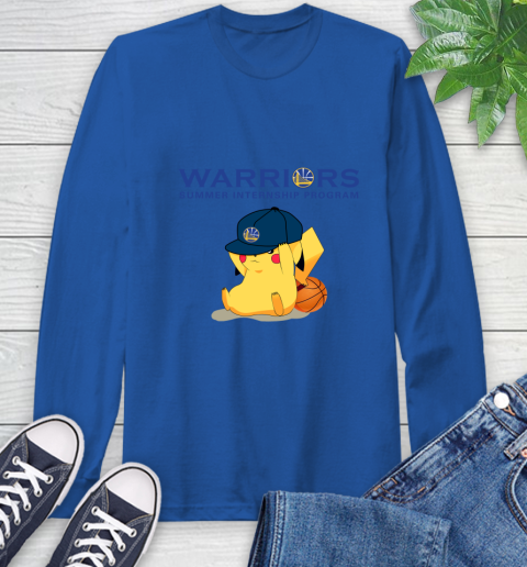 NBA Pikachu Basketball Sports Golden State Warriors Long Sleeve T-Shirt 9