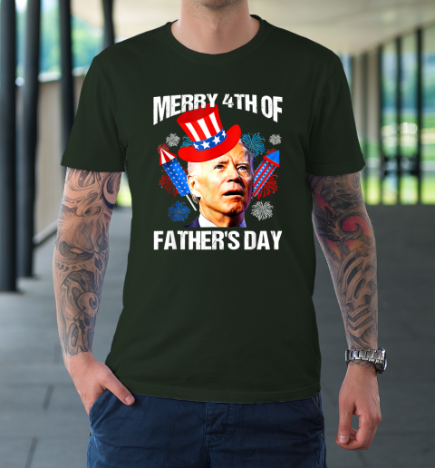 Joe Biden Confused Merry 4th Of Fathers Day Fourth Of July T-Shirt 3