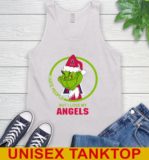 Los Angeles Angels MLB Christmas Grinch I Hate People But I Love My Favorite Baseball Team Tank Top