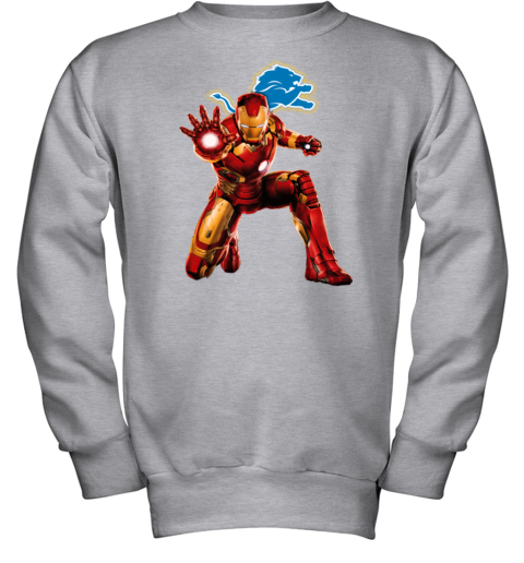 NFL Iron Man Detroit Lions Youth Sweatshirt - Rookbrand