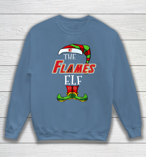 Calgary Flames Christmas ELF Funny NHL Sweatshirt 6