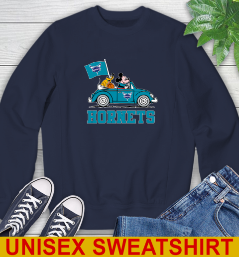 NBA Basketball Charlotte Hornets Pluto Mickey Driving Disney Shirt Sweatshirt 3