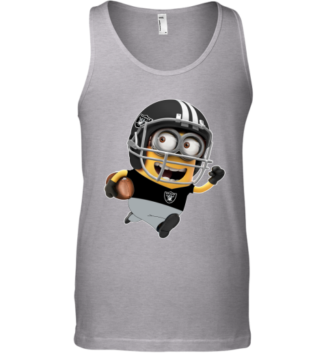 NFL Oakland Raiders Minions Disney Football Sports ktE0SjpICtS unisex tank 17 95 151514 front sport grey