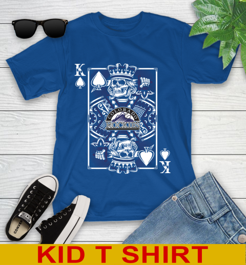 Colorado Rockies MLB Baseball The King Of Spades Death Cards Shirt Youth T-Shirt 10