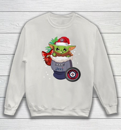 Winnipeg Jets Christmas Baby Yoda Star Wars Funny Happy NHL Sweatshirt 10