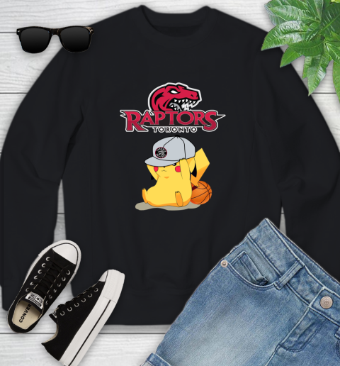 NBA Pikachu Basketball Sports Toronto Raptors Youth Sweatshirt 2