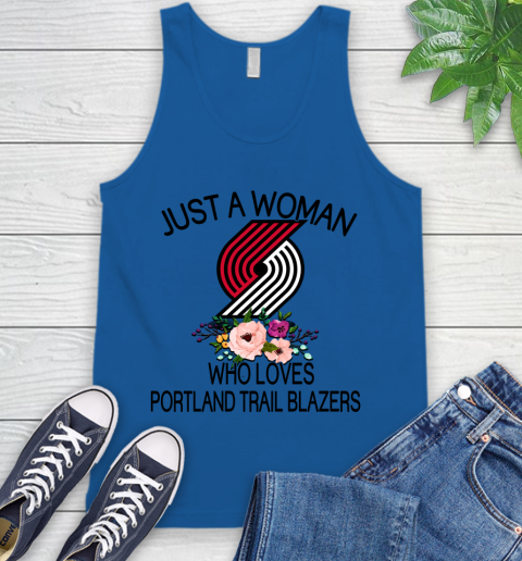 NBA Just A Woman Who Loves Portland Trail Blazers Basketball Sports Tank Top 3