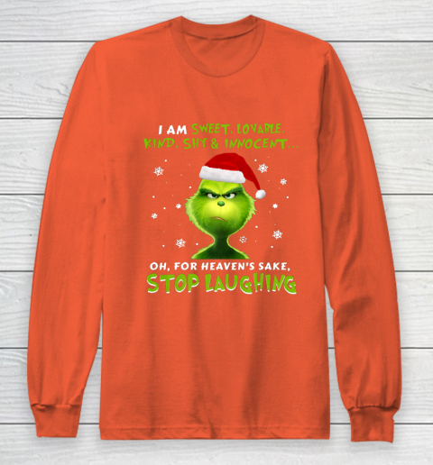 I Am Sweet Lovable Kind Shy Innocent Grinch Christmas Long Sleeve T-Shirt 3