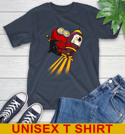 NFL Football Washington Redskins Deadpool Minion Marvel Shirt T-Shirt 3