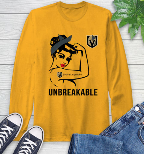 NHL Vegas Golden Knights Girl Unbreakable Hockey Sports Long Sleeve T-Shirt 2