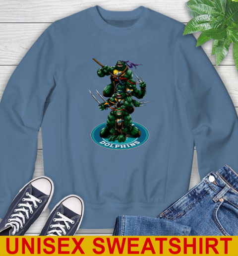 NFL Football Miami Dolphins Teenage Mutant Ninja Turtles Shirt Sweatshirt 8