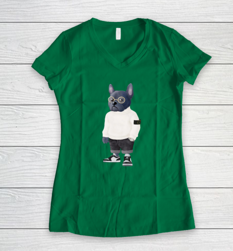 French Bulldog Women's V-Neck T-Shirt 3