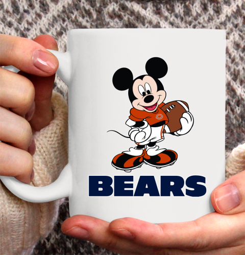 NFL Football Chicago Bears Cheerful Mickey Mouse Shirt Ceramic Mug 15oz 2
