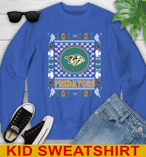 Nashville Predators Merry Christmas NHL Hockey Loyal Fan Youth Sweatshirt 6