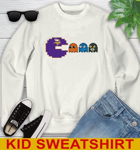 Minnesota Vikings NFL Football Pac Man Champion Youth Sweatshirt