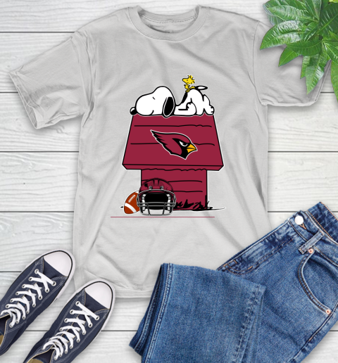 Arizona Cardinals NFL Football Snoopy Woodstock The Peanuts Movie T-Shirt