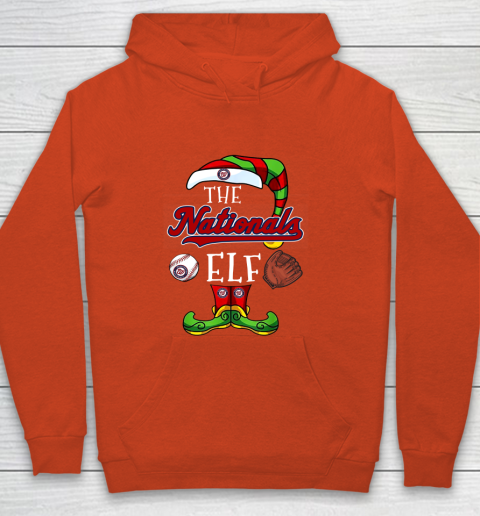 Washington Nationals Christmas ELF Funny MLB Youth Hoodie 3