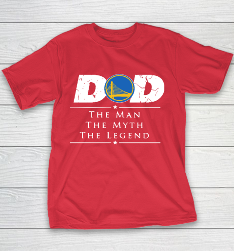 Golden State Warriors NBA Basketball Dad The Man The Myth The Legend Youth T-Shirt 7