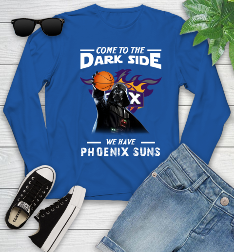 NBA Come To The Dark Side We Have Phoenix Suns Star Wars Darth Vader Basketball Youth Long Sleeve 10