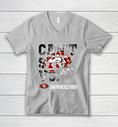 NFL San Francisco 49ers Can't Stop Vs V-Neck T-Shirt 3