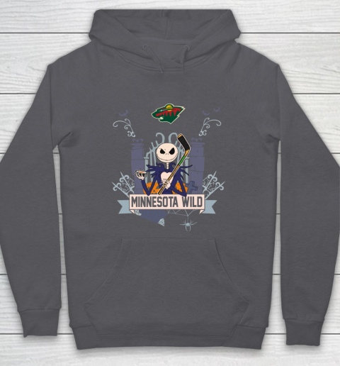 NHL Minnesota Wild Hockey Jack Skellington Halloween Hoodie 4