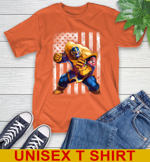 NBA Basketball Atlanta Hawks Thanos Marvel American Flag Shirt T-Shirt 4