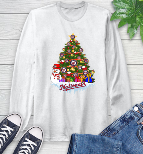 Washington Nationals Merry Christmas MLB Baseball Sports Long Sleeve T-Shirt