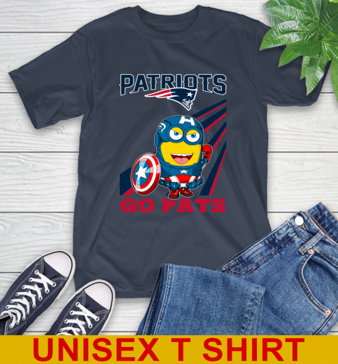 NFL Football New England Patriots Captain America Marvel Avengers Minion Shirt T-Shirt 3