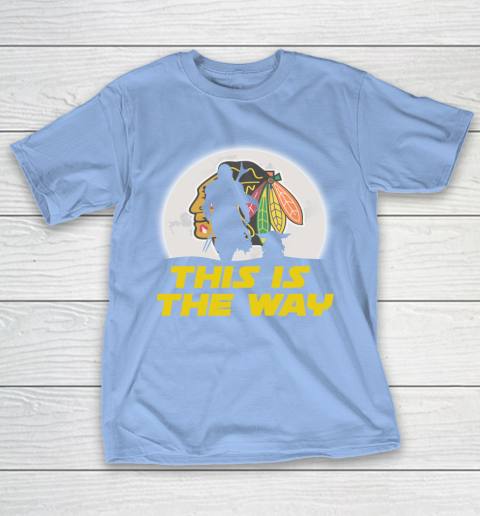 Chicago Blackhawks NHL Ice Hockey Star Wars Yoda And Mandalorian This Is The Way T-Shirt 10