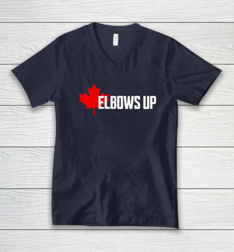 Elbows Up Canada True North Strong and Free Proud Canadian V-Neck T-Shirt 2