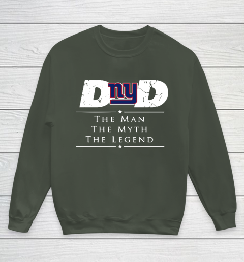 New York Giants NFL Football Dad The Man The Myth The Legend Youth Sweatshirt 8