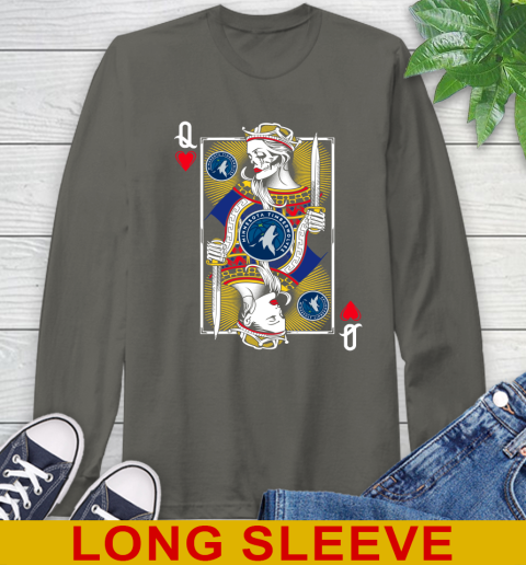 NBA Basketball Minnesota Timberwolves The Queen Of Hearts Card Shirt Long Sleeve T-Shirt 10