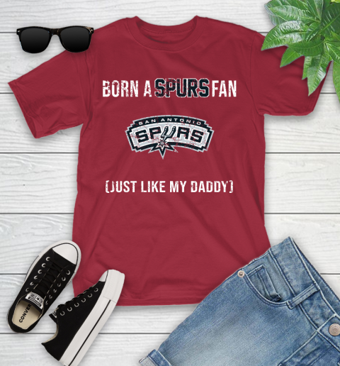 NBA San Antonio Spurs Loyal Fan Just Like My Daddy Basketball Shirt Youth T-Shirt 12